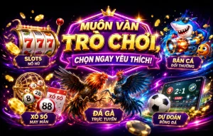 Minh họa danh mục game đa dạng